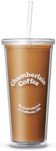 Chamberlain Coffee Tumbler - Clear Tumbler with Lid and Straw - 2
