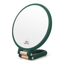 1X 15X Magnifying Hand Held Mirror,Double Side Folding Hand Mirro
