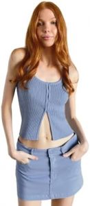 florence by mills Women's Bright Side Peek-a-Boo Button Up T