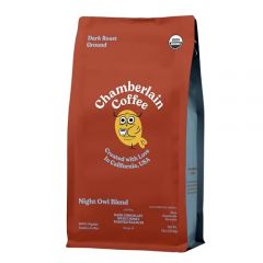 Chamberlain Coffee Night Owl Blend - Dark Roast Ground Coffee Bea