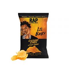 Rap Snacks Lil Baby Cheddar Cheese + Sour Cream Potato Chips 2.5 