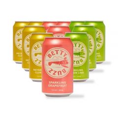 Betty Buzz Premium Sparkling Soda Citrus Variety Pack by Blake Li