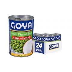 Goya Foods Green Pigeon Peas with Coconut, 15.5 Ounce (Pack of 24