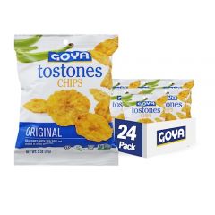 Goya Foods Tostones Plantain Chips, Original, 2 Ounce (Pack of 24