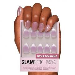 Glamnetic Press On Nails - Baby Blues | Short Almond, Pastel Blue