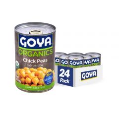 Goya Foods Organic Chick Peas, Garbanzo Beans, 15.5 Ounce (Pack o