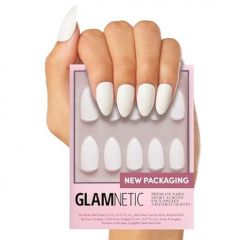 Glamnetic Press On Nails - Angel | Opaque White Short Almond Nail