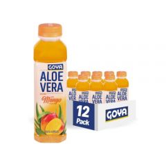 Goya Foods Aloe Vera Drink With Mango Flavor, 16.9 Fl Oz (Pack of