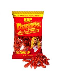 Rap Snacks Lil Durk Durkio's Flames Hot Crunchables 3.5 Oz B
