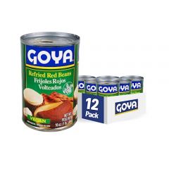 Goya Foods Refried Red Beans (Frijoles Rojos Volteados), 16-Ounce