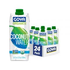 Goya Foods Organic Coconut Water, 100% Pure, 16.9 Fl Oz (Pack of 
