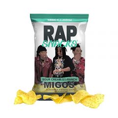 Rap Snacks Migos Sour Cream with a Dab of Ranch Potato Chips 2.5 