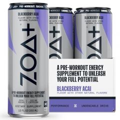 ZOA+ Pre-Workout Energy Drink Supplement - NSF Certified for Spor
