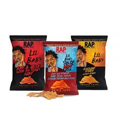 Rap Snacks Lil Baby Cheddar and Sour Cream, Bar-B-Quin' With