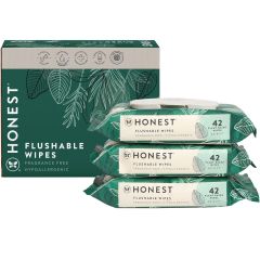 The Honest Company Plant-Based Flushable Wipes | 99% Water, Hypoa