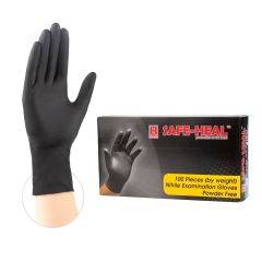 Safe Heal- Black Nitrile Examination Gloves- FDA Approved- 1000 G